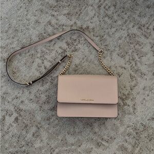 Michael Kors Blush Pink Crossbody Bag with Gold Chain